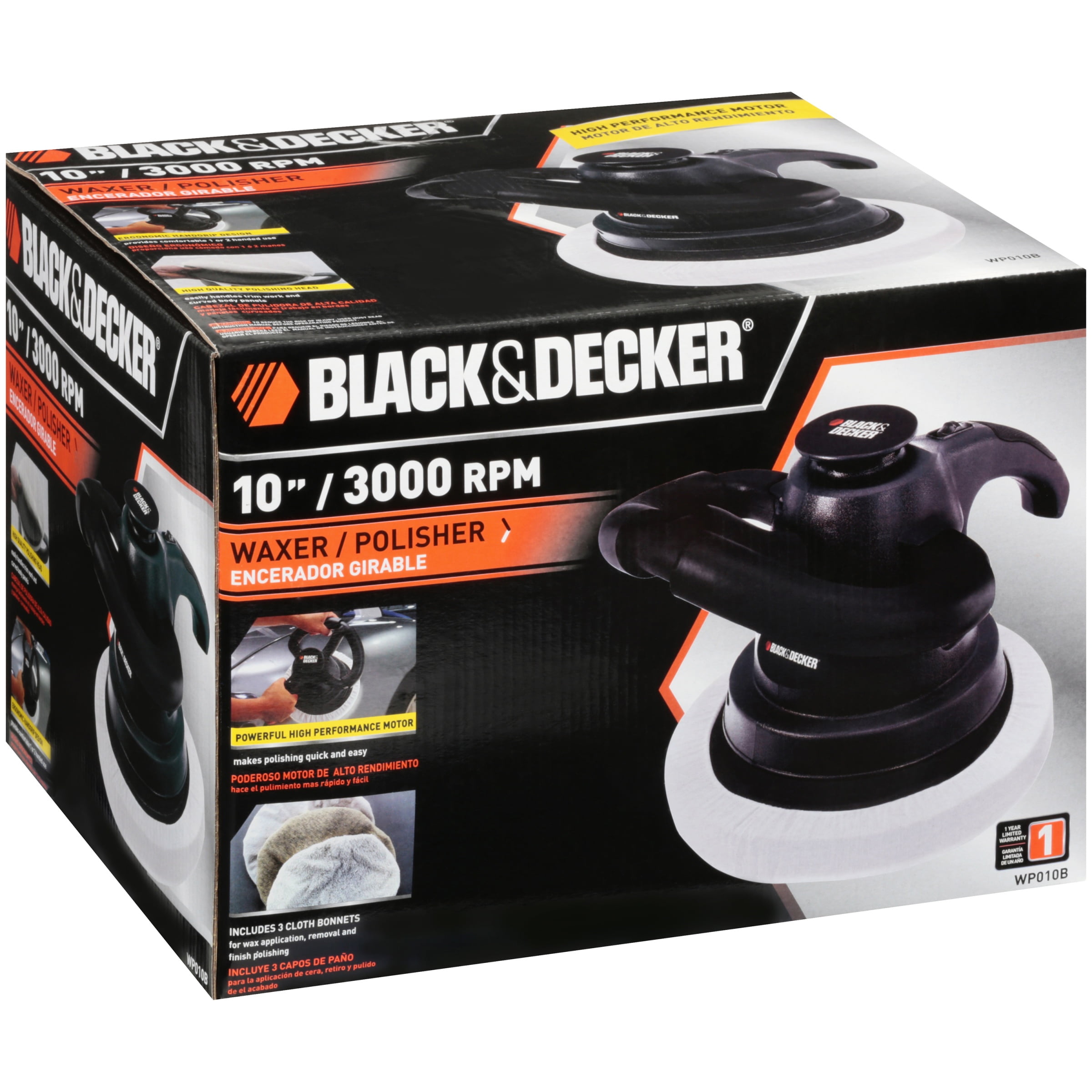 Buy Black+Decker WP900 Random Orbit Waxer/Polisher, 0.5 A, 4400