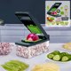 thumbnail image 5 of Set Multifuncional de Cortador de Verduras | Herramienta de cocina de 14/16 piezas | Rallador, rebanador, picador, triturador para preparación de alimentos | Compacto y fácil de almacenar | Plástico, 5 of 5
