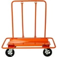 thumbnail image 2 of Acekid Heavy Duty Plasterboard Trolley Service Dolly, Drywall Cart with 2400 lbs Load Capacity, 8-Inch Rubber Wheels for Sheetrock Panel, Orange, 2 of 6