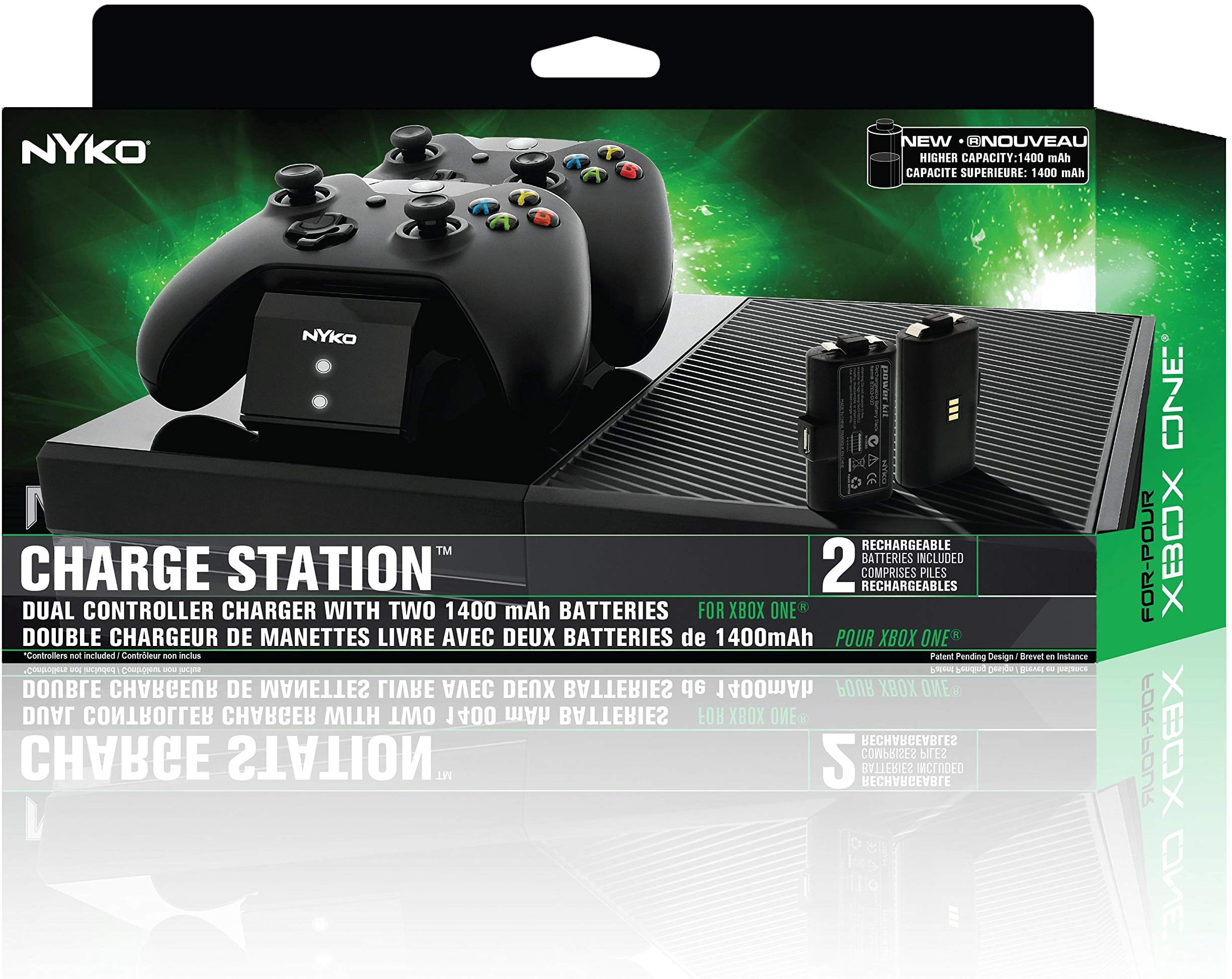 Nyko Modular Charge Station 2 Port Controller Charging Station with 2 Rechargeable Battery