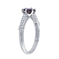 thumbnail image 2 of Round Synthetic Mystic Topaz Clear CZ Design Ring Sterling Silver Size 7, 2 of 4