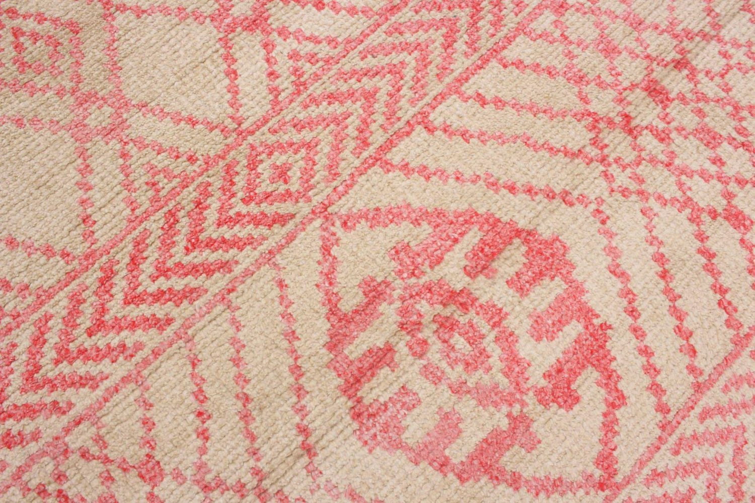 ECARPETGALLERY 4'10" x 7'9" Geometric La Seda Hand-knotted Area Rug for Living Room, Dining Room and Bedroom in Ivory