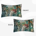 thumbnail image 2 of Pofeuu Vintage Print Island Skull Print Polyester Microfiber Plush Pillowcases, Super Soft and Cozy Pillow Case Covers with Envelop Closure（Pillow core not included）-14"x20", 2 of 6