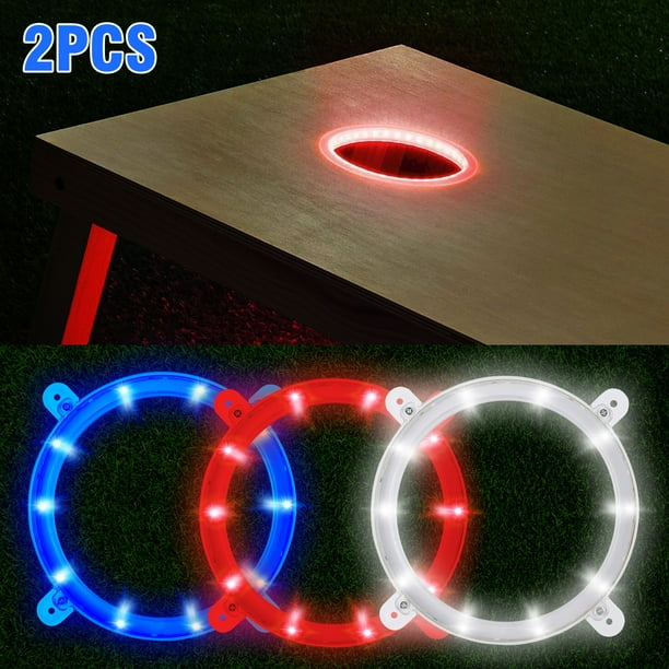 Cornhole Board Lights Set of 2, Waterproof Ultra Bright LED Corn Hole