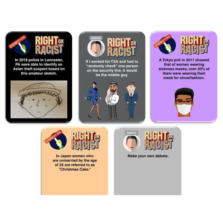 Right or Racist - Funny White Elephant Gifts - Xmas Gag Gift - Adult Party  Game