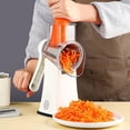 thumbnail image 5 of Rallador de verduras, rallador de queso manual con 5 cuchillas de acero inoxidable, rebanador de verduras, rebanador multifunción, rallador de verduras giratorio de mano, ideal para pepinos, calabacin JFHHH pequeña, 5 of 5