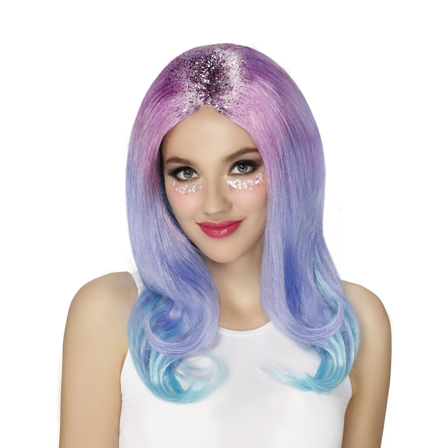 tout pour célébrer sirène paillettes perruque