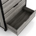 thumbnail image 4 of Musa 5-Drawer Wood Vintage Gray Oak Dresser with Wheels, 4 of 9