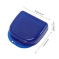 thumbnail image 4 of Caja de Braces Única 1 Pc con Agujeros de Ventilación Caja de Almacenamiento Compacta Transparente Azul Oscuro, 4 of 5