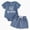 baby clothes01 Blue, variant on Big Brother Little Brother Matching Outfits Short Sleeve Waffle T-shirt Top Shorts Set Big Lil Bro Sibling Clothes Kaprioy