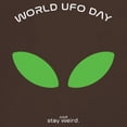 thumbnail image 3 of Alien Eyes T-shirt Funny Space UFO Hunter Believe Flying Saucer Universe July 2 World UFO Day Stay Weird Men's Tee, 3 of 7
