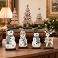 thumbnail image 5 of Novryn Christmas Wooden Tabletop Decor Set of 7, 6 x 2 Inch Snowman Reindeer Table Decor, Rustic Wooden Accent for Tabletop and Wall Display, 5 of 7