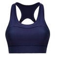 thumbnail image 3 of Sujetador deportivo acolchado para mujer, resistente a los golpes, gimnasio, yoga, correr, fitness, ropa interior (azul marino M), 3 of 8