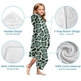 thumbnail image 7 of Green and Dark Green Giraffe Pattern Hooded Bath Towel，60"x35" for Ages 3 To 12 Kids, Quick Dry Lightweight Soft Microfiber Hood Beach Towel Cover Up for Kids, 7 of 7