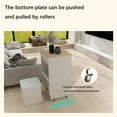 thumbnail image 3 of Living Room Cabinets Robot Vacuum Stand Cabinet with Wheels, Sweeping Robot Storage Rack with Doors and Drawers, Side Table for Living Room, Home Office, Kitchen-Antique White,Primary Living Space Ca, 3 of 15