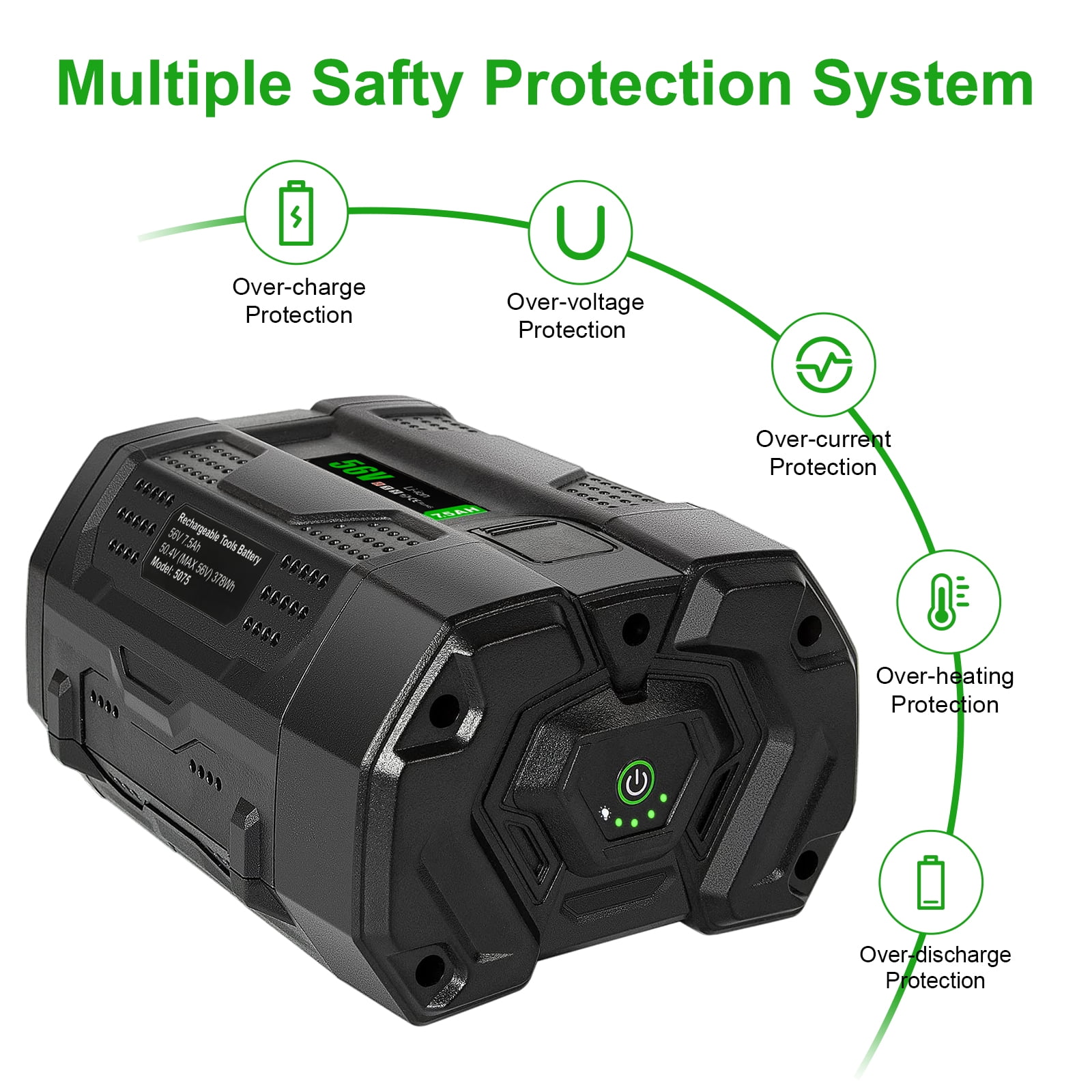EGO 56V 7500mAh Replacement Battery Compatible All 56V EGO Power Tool