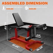 3 In 1 Leg Extension and Curl Machine, 440LBS Adjustable Leg Curl Machine for Home Gym, Seated Leg Extenn and Lying Curl Machine for Lower Body Workouts