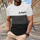 thumbnail image 2 of Mens Casual Pantalones Cortos Cuello Redondo Patchwork Impresión Suéter Blusa de Fitness, Camisetas para Hombre, 2 of 4