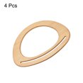 thumbnail image 3 of Uxcell 8.3" Wood Purse Handles D Shape Handbag Replacement for DIY Making, 4Pack Light Brown, 3 of 6