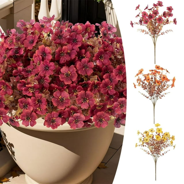 Fleurs pour Maison Arrangement Floral Réaliste en Plastique Violet Centre de Table Salon