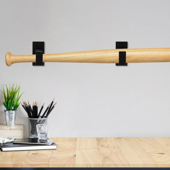 IDEANATEGRATE 1 Pair Rectangular Bat Holders for Baseball Fans to Display and Store Bats