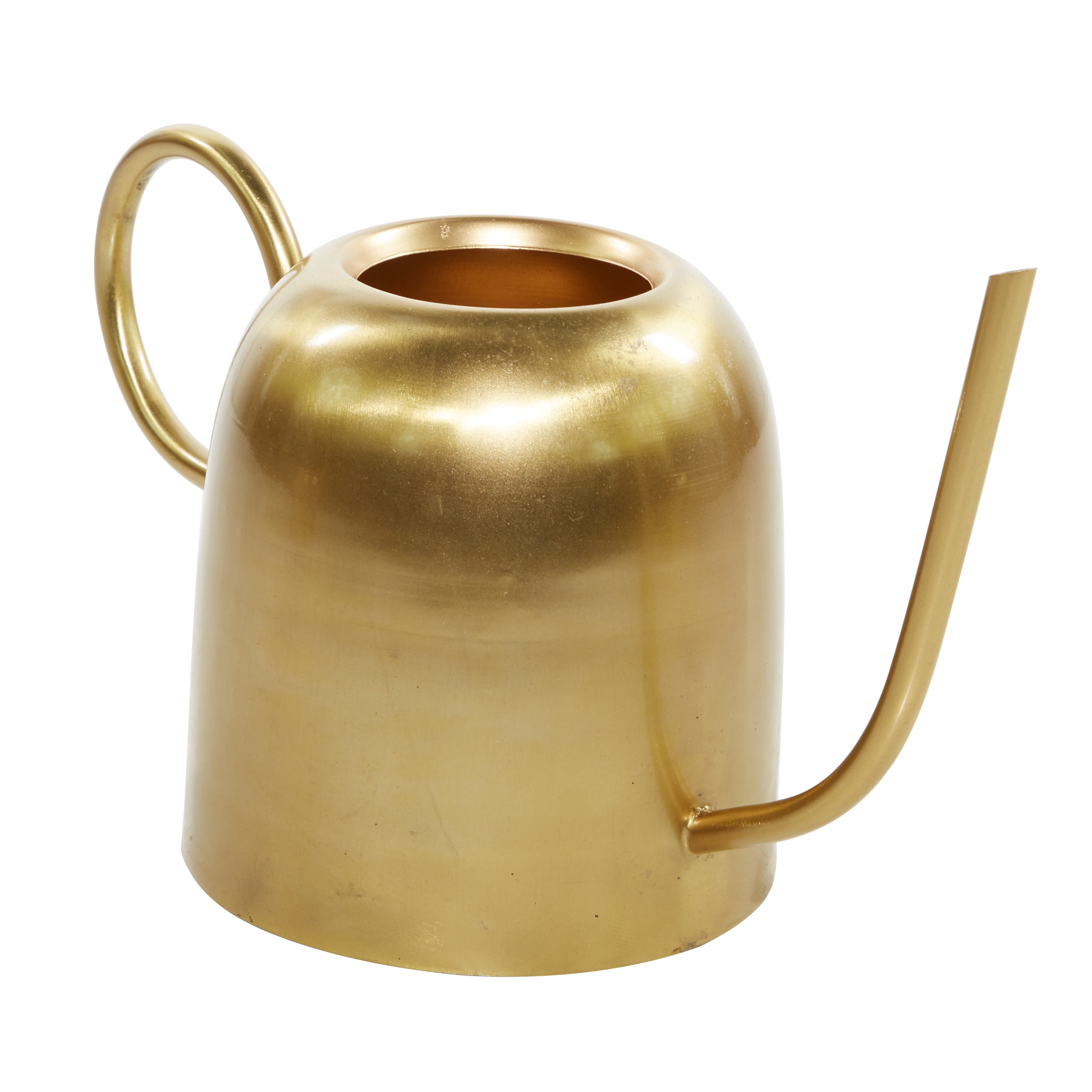 DecMode 7", 8", 9"H Indoor Outdoor Gold Metal Watering Can Planter (3 Count)