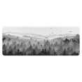 thumbnail image 2 of Grey Forest Mountain Bathroom Rug, Green Misty Forest Tree Non Slip Soft Bath Mat, Nature Scenery Landscape Bath Rugs for Bathroom Living Room Bedroom Kitchen Indoor for Home Decor,17X48IN, 2 of 4