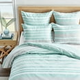 thumbnail image 3 of Levtex Home - Truro Duvet Cover Set - Twin/Twin XL Duvet Cover + Two Standard Pillow Cases - Watercolor Coral - Teal, Grey and White - Duvet Cover (68 x 88in.) and Pillow Case (26 x 20in.) - Cotton, 3 of 6