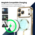 thumbnail image 6 of 3-in-1 Entronix Bundle for iPhone 17 Pro Max, Glossy Magnetic Clear Case 2 Screen Protector, Gold, 6 of 9