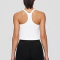 thumbnail image 5 of Stamzod Workout Tank Tops for Women Tight Racerback Scoop Neck Athletic Yoga Shirts with Built In Bra White L, 5 of 5