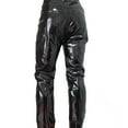 thumbnail image 2 of Men's Faux Leather Wetlook Tight Pants Leggings Clubwear Zip Trousers, 2 of 9