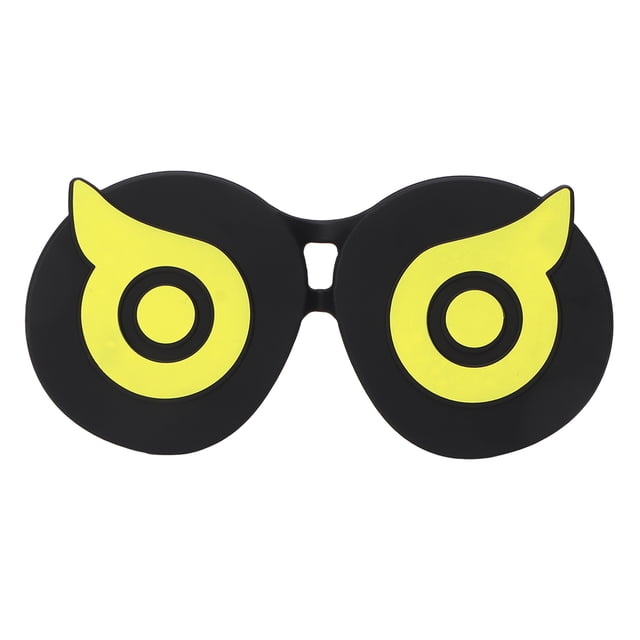 Cubierta de lente VR Protector de lente VR de silicona con forma de búho lindo profesional para accesorios PICO4 amarillo