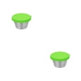 thumbnail image 4 of Bewildely Recipiente para aderezo para ensaladas a prueba de fugas con tapas coloridas, tamaño portátil para recipiente para salsa On Go, verde Verde 2Conjunto, 4 of 6