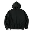 thumbnail image 4 of Yiliang Men Solid Long Sleeve Shoulder Drop Pullover Side Hood Hoodie Sweatshirts,Black,S, 4 of 6
