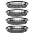 thumbnail image 3 of Fast Food Baskets Bread Fry Baskets Serving Tray For Hot Dog Chicken Burgers Sandwiches Fries Black Kitchen Use, 3 of 5