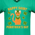 thumbnail image 4 of Inktastic St. Patrick's Day Happy Saint Purrtrick's Day Women's V-Neck T-Shirt, 4 of 5