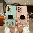 thumbnail image 3 of Compatible with Samsung Galaxy A23 Electroplated Case Women Girls Plating Astronaut Hidden Stand Case Camera Lens Protection Soft Silicone Case for Galaxy A23 4g/5g Universal 6.6 inch (Pink), 3 of 7