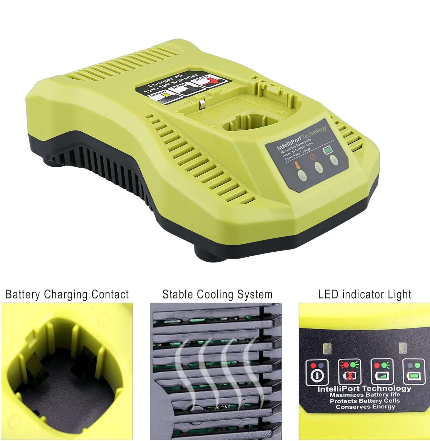 2Pack 18V 5.0Ah Replacement Battery and P117 Charger for Ryobi 18V Battery One Plus P102 P103 P104 P105 P107 P108 P109 P190 P122