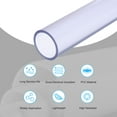 thumbnail image 3 of Uxcell Clear Rigid Pipe 33mm ID 40mm OD 14" High Impact for Water Pipe, Aquarium, Fish Tank, Clear Blue, 3 of 6