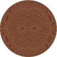 thumbnail image 1 of Ahgly Tapis Rond Lavable en Machine Intérieur Transitionnel Rouge Bordeaux, 6 Pieds Rond, 1 of 7