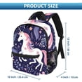 thumbnail image 2 of Starry Unicorn Diaper Backpack with Adjustable Shoulder Strap, Large Capacity, Printed Design, Lightweight | Book Bags, Airport Backpack, School Backpack, 2 of 6