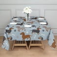 thumbnail image 3 of Cute Dachshund and Dog Footprint Square Tablecloth,Waterproof Square Table Cover,Wipeable Spillproof Washable Table Cover for Home Kitchen Party Decor 52"x52"(132x132cm), 3 of 6