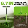 Manual Twist Tiller, Adjustable Height Tiller, Heavy Duty Garden Claw Cultivator with Long
