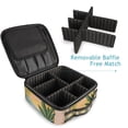 thumbnail image 4 of FORMRS Travel Makeup Bag Large Capacity Train Case Cosmetic Organizer with Adjustable Dividers, Boho Plants, 4 of 8