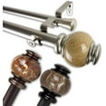 thumbnail image 3 of Central Design 100-25-1605-D 1 in. Polychrome Double Curtain Rod, Satin Nickel - 160-240 in., 3 of 3