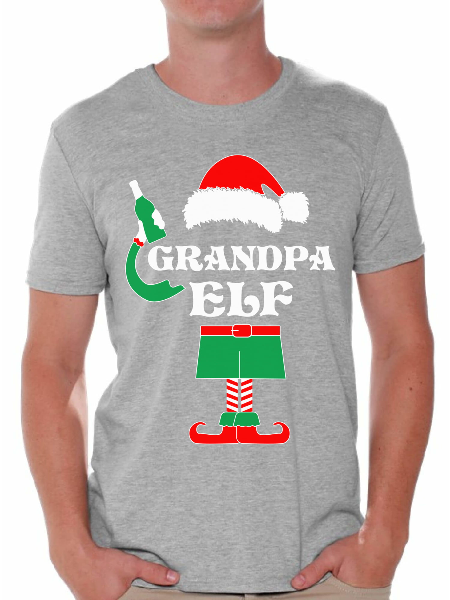 Custom Party Shop Mens Grandpa Elf Christmas T-Shirt