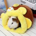 thumbnail image 1 of Saco de dormir para conejillo de indias, saco para abrazar a erizo, cama para casa de ratas, forma de abeja, forro polar cálido, pequeño Yl, 1 of 5