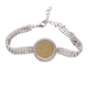 thumbnail image 1 of Tawny arpillera tejer patrón de ropa fresca de ilustración Pulsera de tobillera de cadena de tenis, joyería de diamantes, 1 of 3