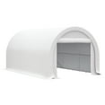 thumbnail image 1 of Outsunny 10' x 16' Carport Storage Tent Anti-UV PE Portable Garage, White, 1 of 10