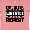 thumbnail image 4 of Inktastic Eat, Sleep, Wrestle, Repeat Boys or Girls Baby T-Shirt, 4 of 5